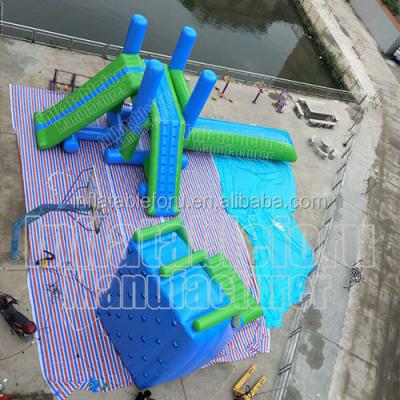 China 0.9mm PVC Tarpaulin Water Park Inflatable Water Drop Equipment Inflatable Jump Ride Inflatable Water Catapult Blob For Sale for sale