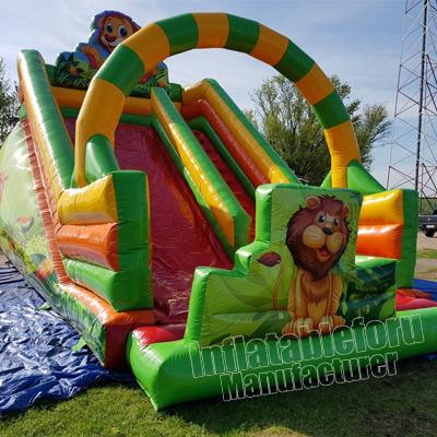 China Commercial Grade PVC Inflatable Slide Kids Inflatable Single Lane Slide for sale