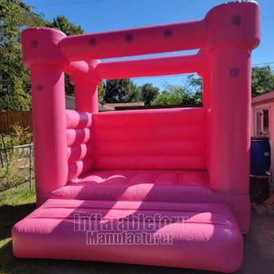 China PVC Pale Pink Bounce House Hot Pink Bounce House Hot Pink Castle Bounce For Sale for sale