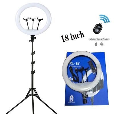 China LED Ring Light 60W 4800-5200K 36cm 416pcs LED Selfie Ring Light Tiktok Selfie Ring Light with 18 inch Tripod Stand Light for sale