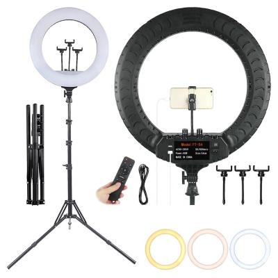 China Adjustable Brightness 18 Inch LED Ring Light with Tripod Dimmable Studio Video Photographic Lighting Light for Live tik tok Youtube Makeup for sale