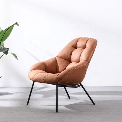 China New Comfortable Convertible Relax Egg Design Lounge Leisure Lounge Chair With Metal Leg for sale