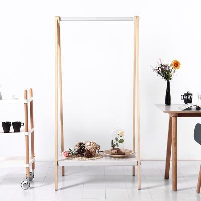 China High Quality Morden Ash Wooden Clothes Shelf Coat Hanger Stander for sale