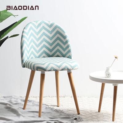 China China Factory Comfort Convertible Upholstery Fabric Dining Chair Colorful Ripple Pink Blue Flower Fabric Chair for sale