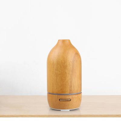 China 15-20 Style Ultrasonic Cool Mist Natural Wooden Essential Oil Diffuser Mini Humidifier for Office Home for sale