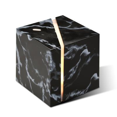 China Household New Arrival Cube Marble Grain Humidifier Essential Oil Aroma Diffuser With Led Light for sale