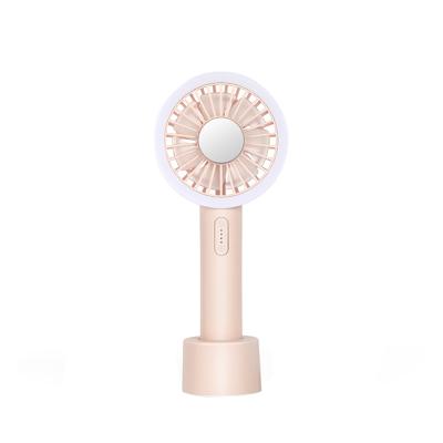 China Portable/Rechargeable/Led Aroma Light High Quality Rechargeable Diffuse Function Handy Mini Fan With LED Flashing Light for sale