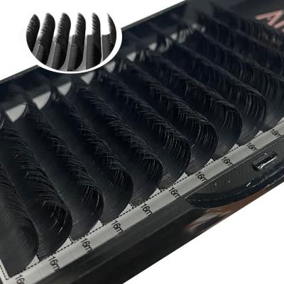 China Volume Eye Silk Lash Extensions Private Label Korean PBT Lightweight Custom Fiber Lash Extension Trays Kit Suppliers for sale