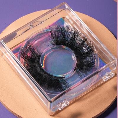 China Wholesale saquare good quality lashcases private label strip lashes 5d mink full lashese with case logo for sale