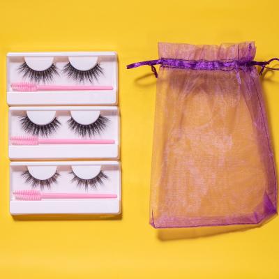 China Themis Wholesale Reusable Natural Good Quality 3D Mink Full Strip Eyelashes Bulk Purchasing Lash Bags With Fluffy Logo for sale