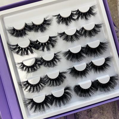 China Good quality hand made thick full strip lashes luxury 25mm 3d mink eyelashes private label book wholesale wicking manufacturers for sale