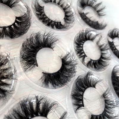 China Good Quality Private Labels Lash Case Wholesale Full Strip Lashes 3D Fluffy Mink Dramatic 25MM Mink Eyelash Vndors for sale