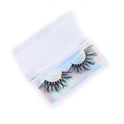 China Good quality private label false lashes wholesale 25mm clear acrylic eye lashes seller 3d mink lashes custom logo laser eyelash box for sale