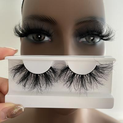 China Wholesale good quality full strip lashes lashes package box 25mm mink eye lashes custom bulk lashesh seller with case for sale