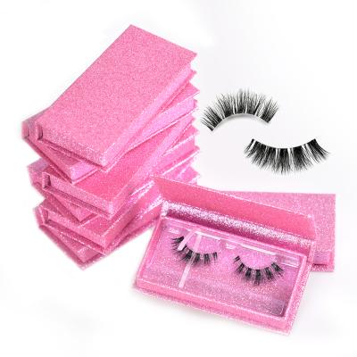 China Wholesale Free Samples Good Quality 5d 25mm Lashes Glitter Mink Clear Tapered 3d Lashes Custom Luxury Strip Eyelash Box Packaging for sale