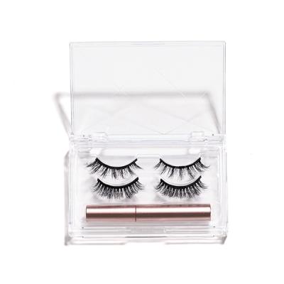 China Strong Magnetic Eyeliner Mink Magnetic Eyelashes Set With Fake Vegan Magnets Lash Box Wholesale Own Brand 10 Magnetic Lashes for sale