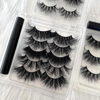 China Magnetic Lashes Long Natural Vegan Magnet Eye Lashes Kit Wholesale Private Label 6 Magnet Mink Lashes With Eyeliner for sale