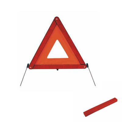 China Easily Handle and Assemble Emergency E-MARK Car Accessory Folding Safety Breakdown Warning Triangle Red for sale