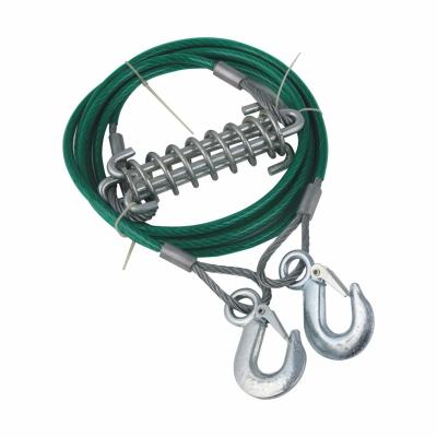 China High Strength Cheap Recovery Trailer Steel Car Tow Rope Strap With 2 Safety Hooks for sale