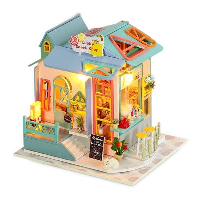 China DIY PLAY Diy 2022 Miniature House Puzzles Kits 3D Wooden Puzzle Handmade Doll House Toy For Kids Gifts for sale