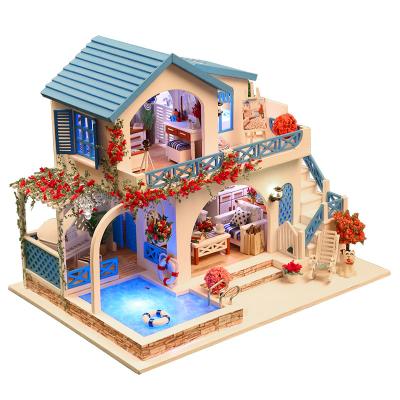 China Cartoon Toy Factory Wholesale Custom Furniture Toys Gifts Wood Opens Miniature DIY Doll Room Book 3D Puzzle for sale