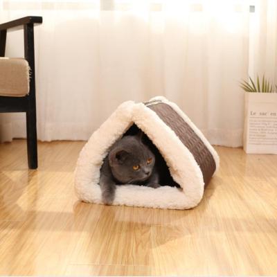 China Pawise Viable 2 in 1 Soft Comfortable Warm Thermal Self Heating Core Cat Tunnel Mat Pet Bed for Cats for sale