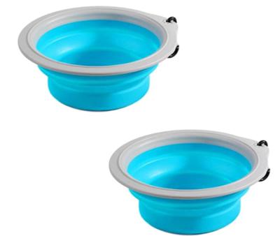 China Pawise Viable Fordable Portable Carrier Silicone Collapsible Dog Rolls Travel Pet Bowls and Drivers Outdoor Indoor Cups and Buckets for sale