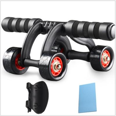 China Wholesale Home Use Customized Exercise Abdomen 4 Wheel Abs Black Roller Good Quality for sale