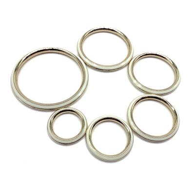 China Factory Wholesale Various Sizes Bag Zinc Alloy Round O-ring Accessory Strap Round Belt Buckle For Evening Dress for sale