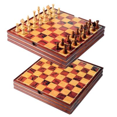 China High Quality Wood &Classical Wooden Chess Set With Wooden Pieces for sale