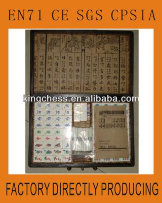 China Bamboo / ox bone archaized western mahjong set for sale