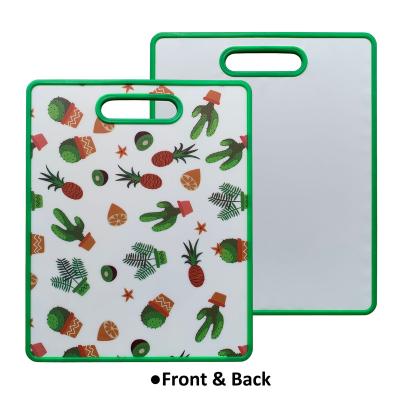 China Eco-friendly sustainable household premium plastic cutting board cartoon printing multifunctional plastic chopping chopping board for sale