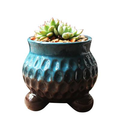 China Marble Tripod Super Logo Small Pot Indoor Plant Flower Pots Planters Modern Outdoor Shallow Oval Brown Brown Bonsai Pots for sale