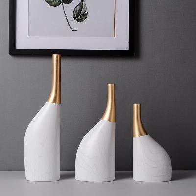 China Modern Luxury Fower Vases Marble Phnom Penh Light Home Decoration For Living Room for sale