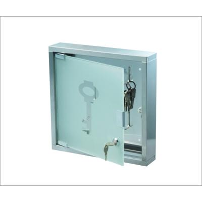 China Factory Bulk Supply 430 Stainless Steel + Wall Mount Key Storage Box Key Storage Lock Frosted Glass Boxes for sale