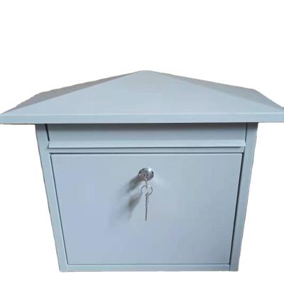 China Wall Mounted White Outdoor Wall Mounted Mailbox Safe High Quality Iron Metal Mini Mailbox for sale