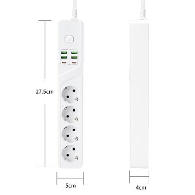 China German FCC 4 Outlets Eu Type C Outlet and 10a USB Port Power Deliver USB C Plug for Phone and Computer for sale