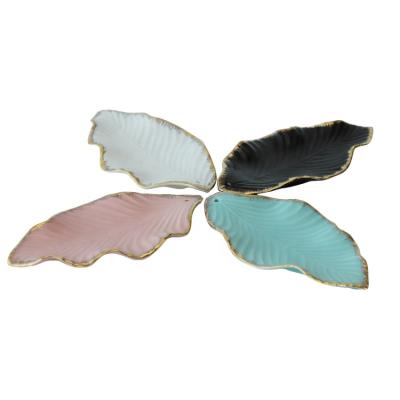 China Incense & Incense factory supply Chinese custom color leaf shape home decorative unique ceramic incense holder for sale