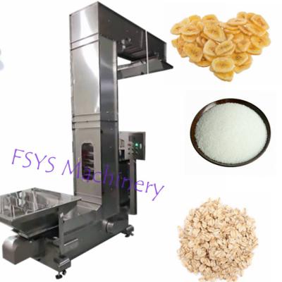 China New Food Products Food Grade Grain Bucket Z Type Conveyor Belt Inclined Easy Cleaning Elevator for sale