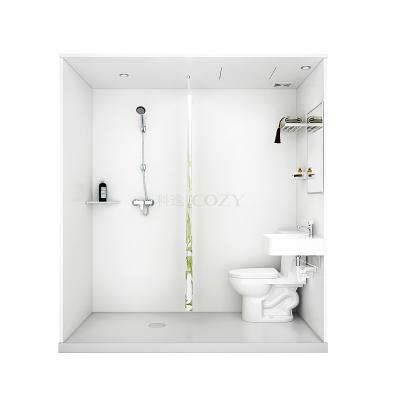 China COMFORTABLE Prefab one piece floor bathroom unit UB1020 with big shed for sale for sale