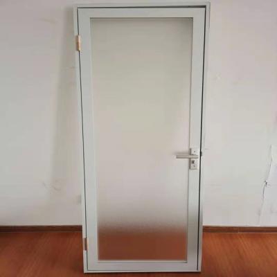 China Modern tempered glass and aluminum alloy bathroom door for sale