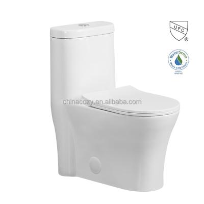 China Certificate Modern One Piece UPC Bathroom Ceramic Toilet 358 for sale