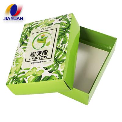 China Recyclable Custom Full Color Kraft Paper Lid Tray Folding Color Box Printing for sale