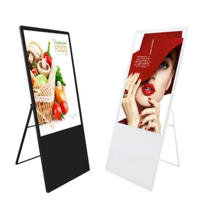 China 32 43 49 foldable 55 inch wireless digital signage lcd advertising display portable digital poster wifi for sale