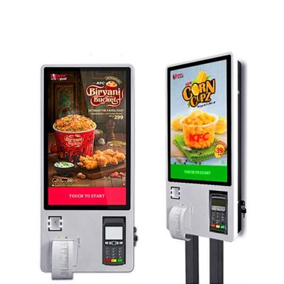 China 32 Inch Restaurant Self Catering Kiosk Touch Screen POS System Self Ordering Payment Supermarket Restaurant Quick Shop for sale