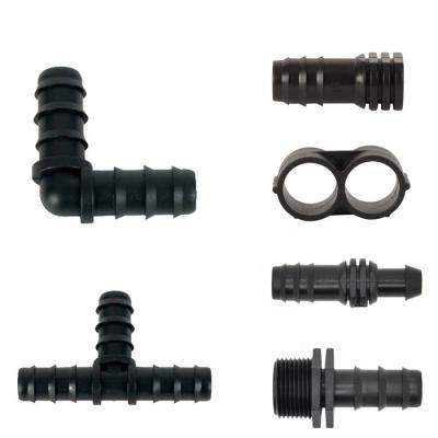 China Water saving 16mm/20mm/25mm connector for drip irrigation tape and drip pipe for sale