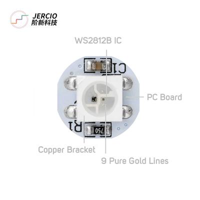 China INGAN Jercio DC5V WS2812B LED Chip With Heatsink WS2811 IC 5050 SMD RGB LED SK6812 RGBW Panel White Black PCB for sale