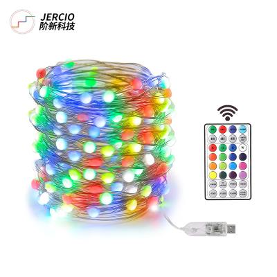 China Copper Wiring + Built-in LED IC Lamp (1m LED 32 Point RGB Running Water Control Master Magic Color Chasing Copper Wiring Lamp String Christmas Tree Lamp Decorative Strip for sale