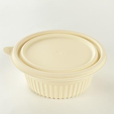 China Eco-friendly biodegradable food wholesale cornstarch 450ml disposable plastic bowls for sale