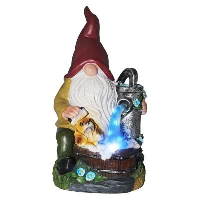 China Summer Home Solar Outdoor Decoration Statue Resin Ornament Lawn Yard Patio Decoration Outdoor Garden Gnome Statue for sale